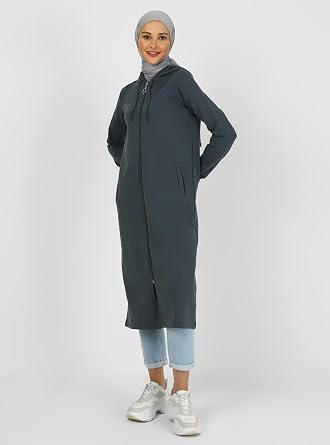 Modanisa Gray - Unlined - Topcoat - Refka