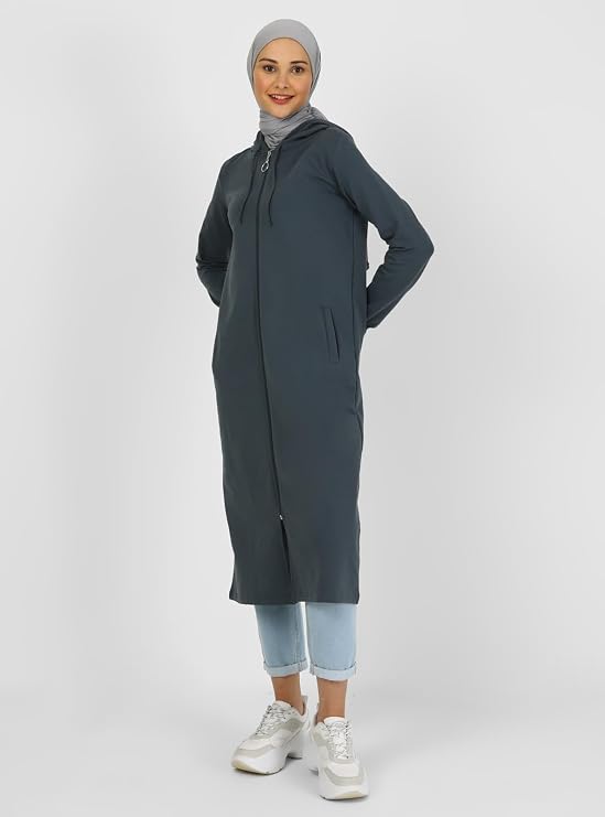 Modanisa Gray - Unlined - Topcoat - Refka