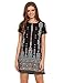 Milumia Women's Bohemian Aztec Print Ethnic Style Summer Shift Dress Black XXL