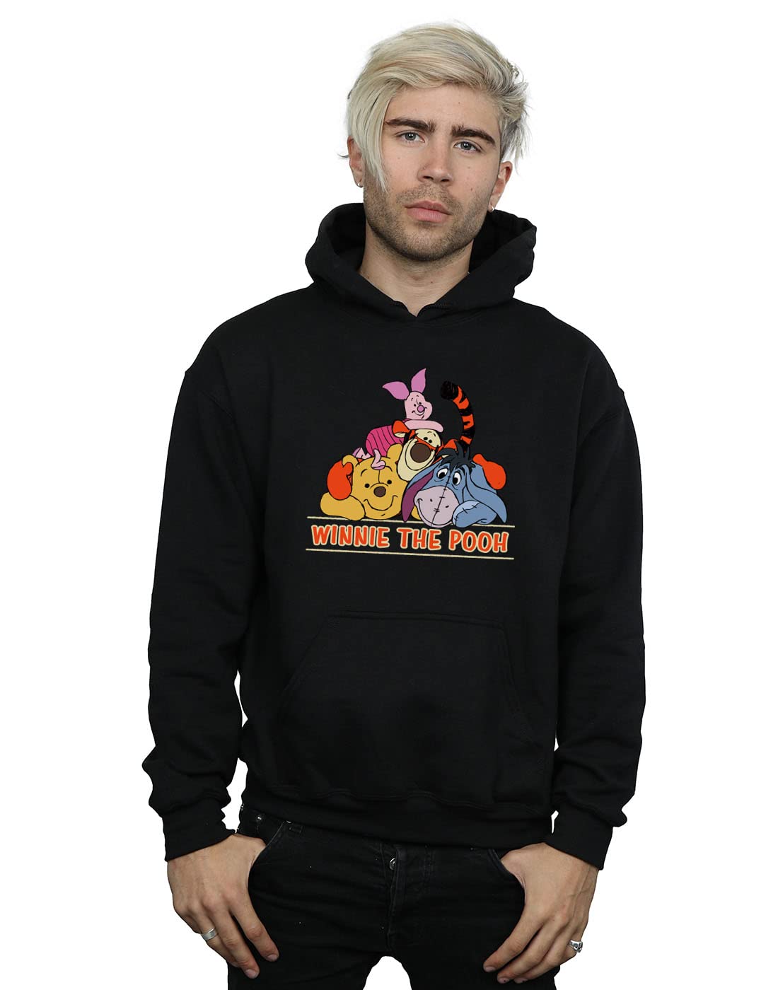 Absolute Cult Men's Black Disney Winnie The Pooh Group Hoodie XXXX-Large