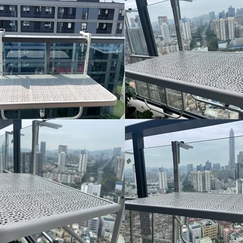 Table suspendue pour balustrade de balcon réglable pour optimiser les petits espaces - 7