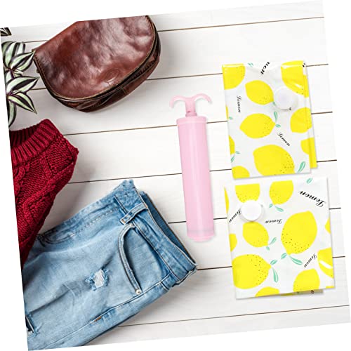 Sac de rangement sous vide Cabilock plastique jaune réutilisable compression