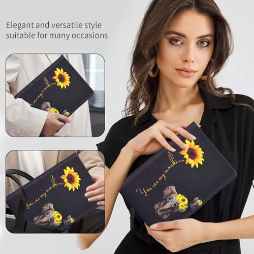 ONETHEFUL Case Compatible with Samsung Tab A9 Plus 11 Inch PU Leather Magnetic Stand Protective Shockproof Tablet Cover for Samsung Tab A9 Plus - Daisy Elephant - Image 6