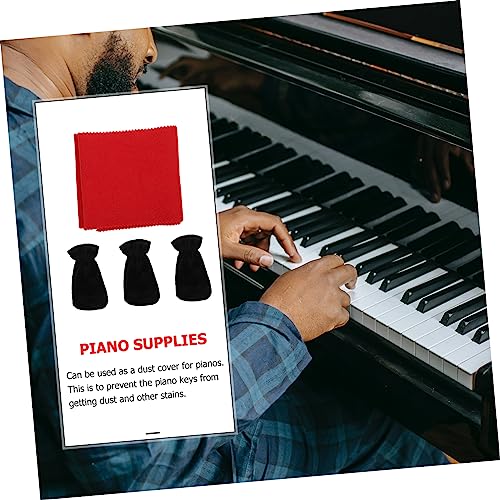 SHOWERORO 1 Conjunto Capa De Piano Capa De Pé Toalha De Mesa Decorativa Capa Com Borda De Piano Tecl