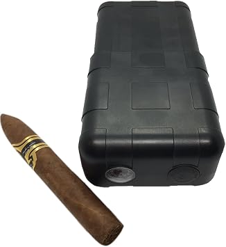 EWT Telescopic Airtight Cigar Travel Tube Crush Proof Humidor 8 Figs Case, 56R
