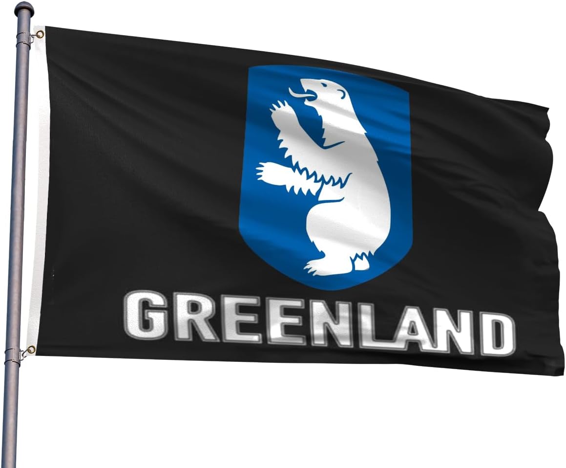 Double Sided Greenland Flag 3x5FT Greenlanders National Polyester Banner With 2 Grommets Fade Resistant Vivid Color For Patriotic Themed Festival Events Party Decoration(Greenland, 3x5FT-3ply)