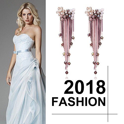 Luxuria Floral Onyx Tassel Earrings