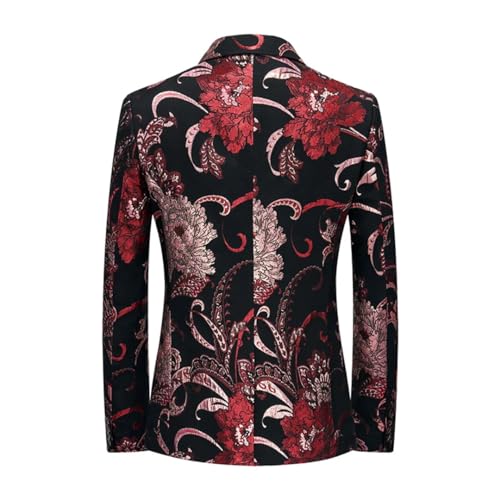 Print Slim Fit Blazer Men Formal Business Suit Coat Groom Wedding Suit Jacket3