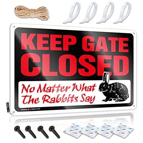 Man Cave ANZT[&fR[V Keep Gate Close No Matter What The Rabbits Say Sign ʔoX[TC oX[Mtg (TCY:30X40CM )