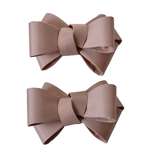 Pinces à chaussures nœud papillon Douqu café en tissu de 7cm