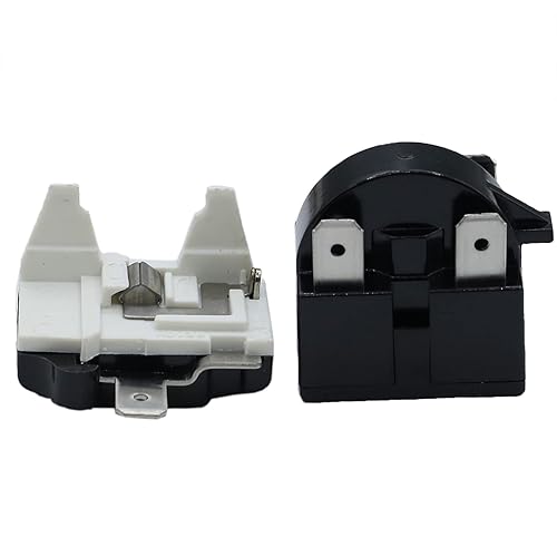Miniatura 2 de QP-02-4.7 Relé de arranque de 3 pines de sobrecarga de 4.7 ohmios y protector de sobrecarga de refrigerador 6750C-0005P 1/2HP compatible con piezas