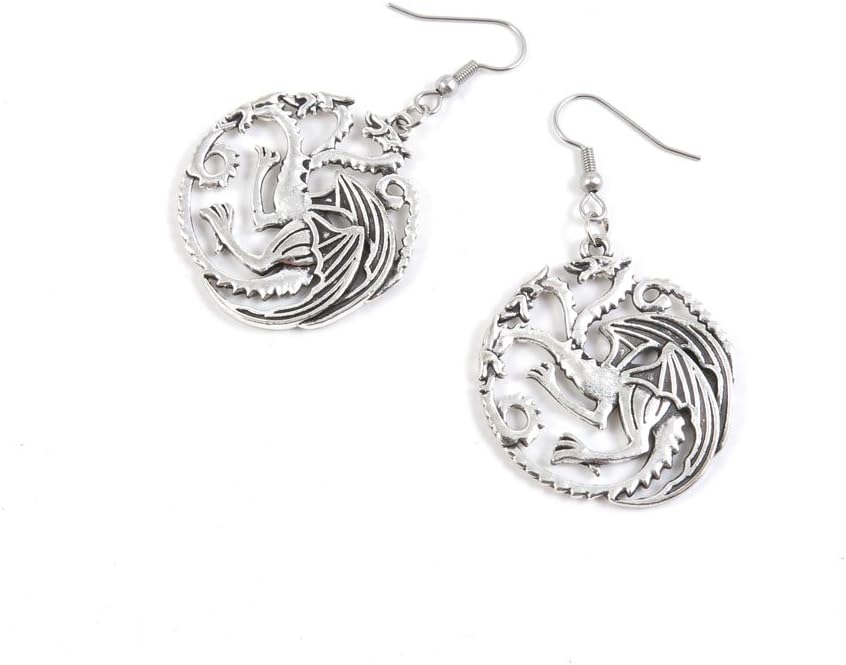 50 Pairs Three Heads Dragon Ear Hooks Earring Supply Jewelry Making Charms Q9TI5