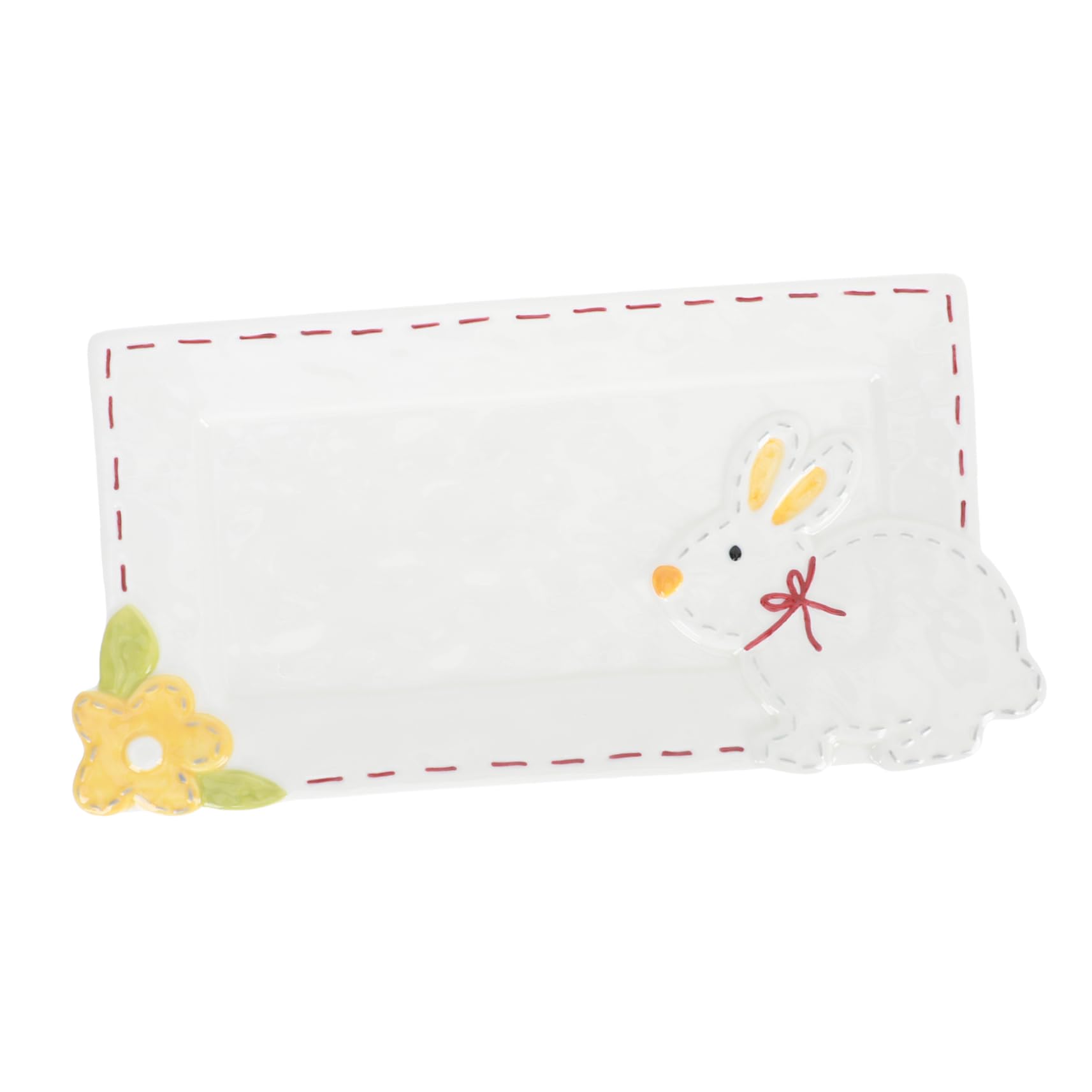 Cabilock 1Pc Rabbit Dish Cute Bunny Plate for Ceramic Food Serving Plate for Home and Parties for Steak Sushi and Desserts