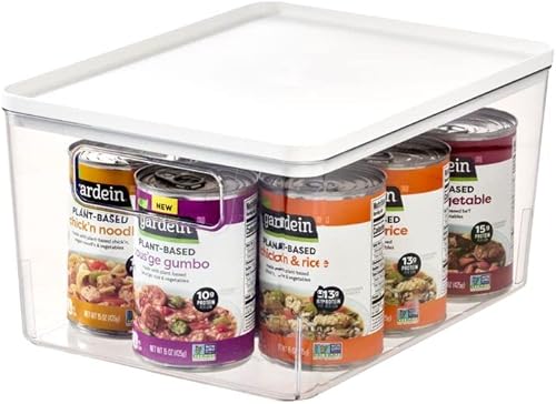 Miniatura 7 de Rosanna Pansino x iDesign - Contenedor de plástico reciclado para almacenamiento de cocina con tapa, contenedor transparentetapa de chispas de