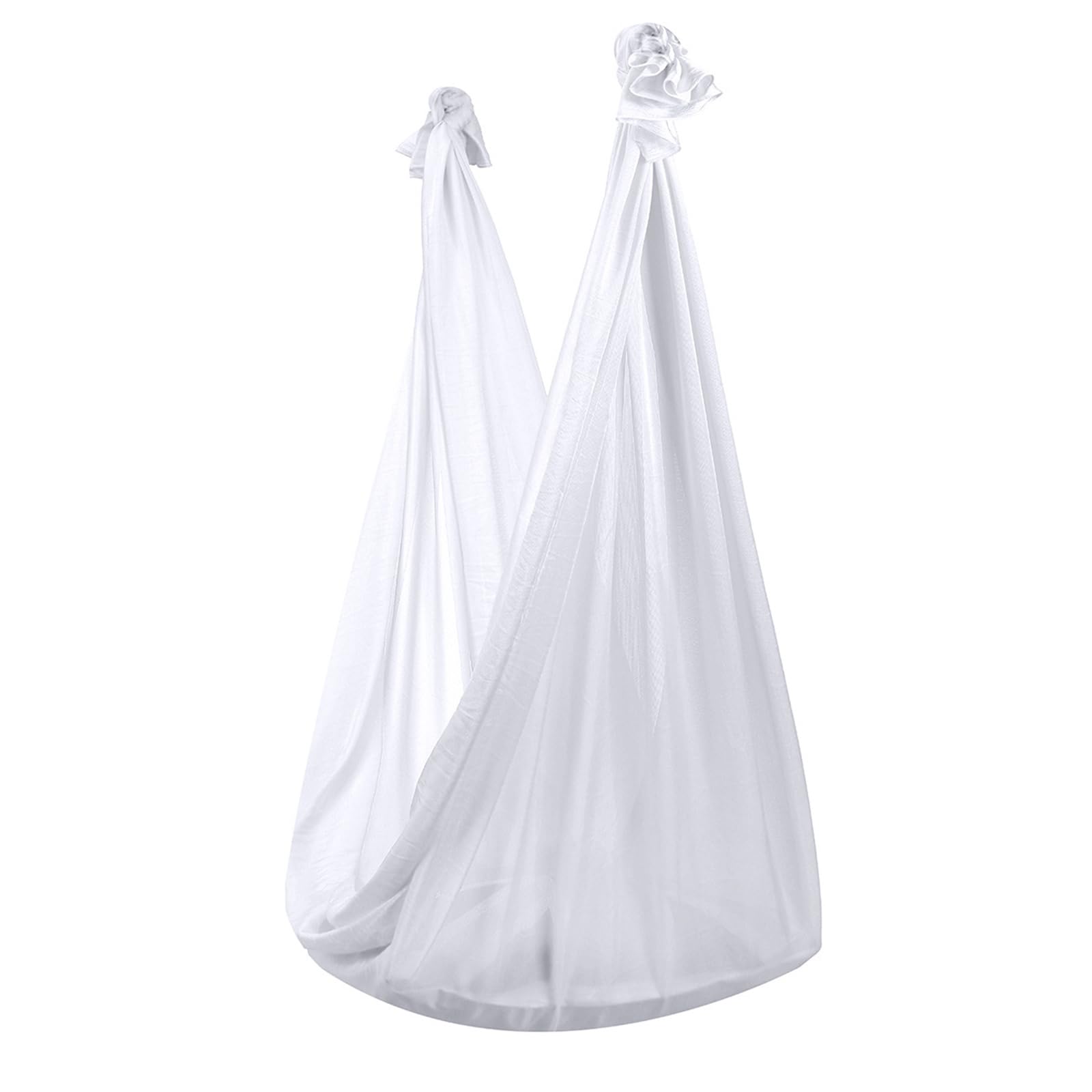 HEJIGOOD Stretch Aerial Yoga Hammock 280cm Wide x 100cm Long Seamless Nylon Swing Load 1984lb for Home Studio (White)