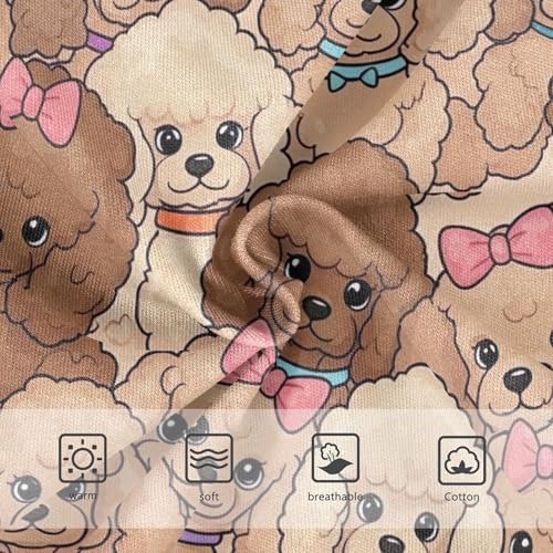 Print Toddler Girls Underwear 2t Cotton Cute Panties Girl Cute Cartoon Poodles Brown Beige Kids Briefs Undies3