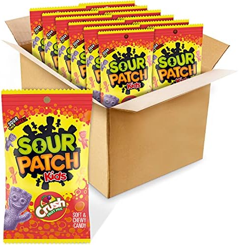 Sour Patch Kids PATCH KIDS Candy, Crush Fruit Mix Flavor, sour, 8 Ounce (Pack of 12)