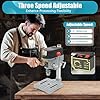 Benchtop Drilling Machine 3-Speed Portable Electric Benchtop Drill Press for DIY Creation, w/10mm Chuck and Laser Scale Adjustable Speed (0-16,000 RPM) for Metal Wooden Jewelry DIY