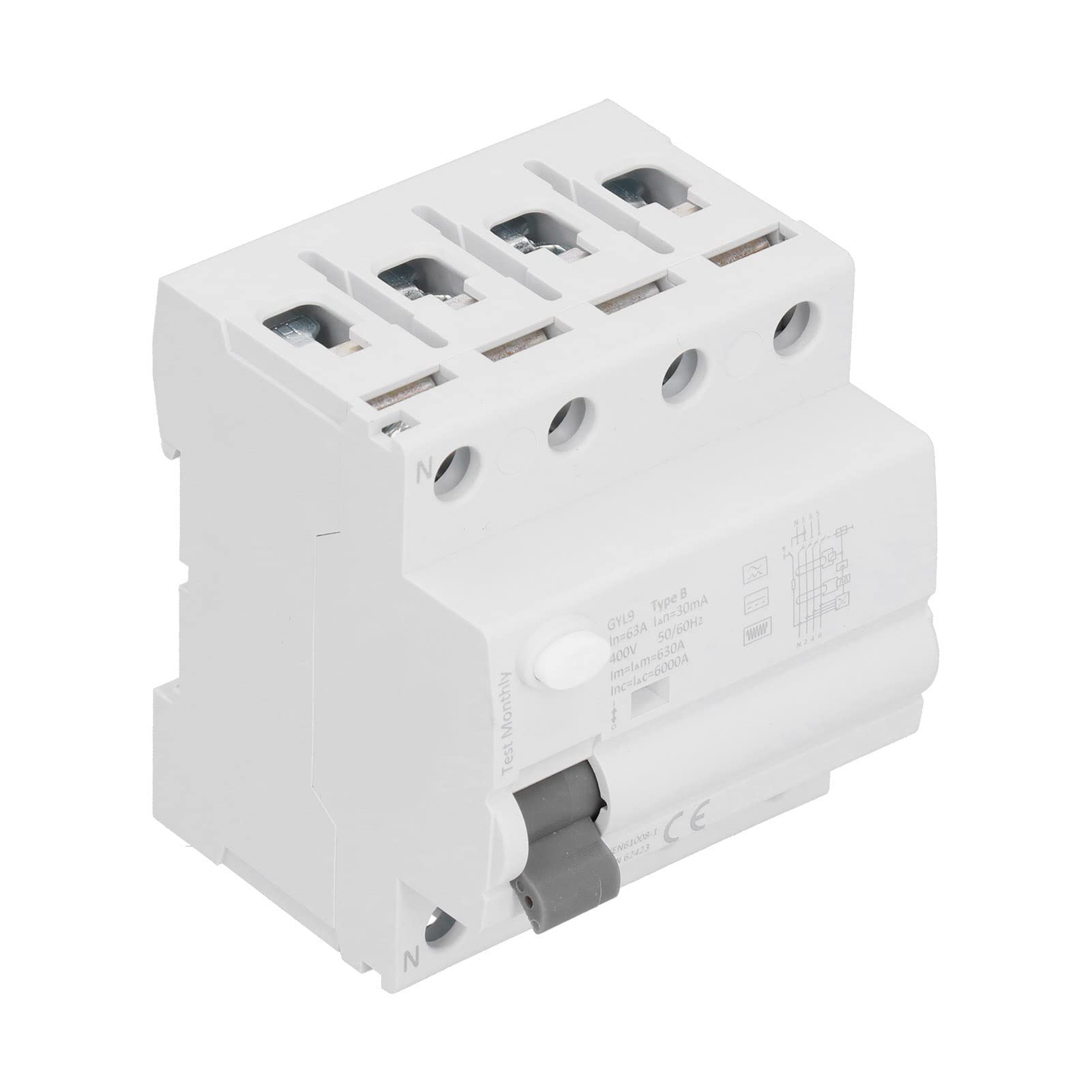 Interruttore automatico differenziale ad alta sensibilità 4P 63A 30mA 400V Interruttore di protezione di sicurezza per case fabbriche hotel