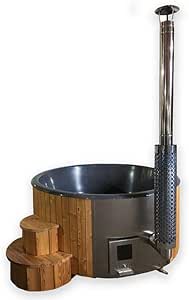 Model S4N Wood-Fired Hot Tub - Soak-Series, Natural Thermo-Spruce, Up to 6 Persons