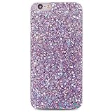 iPhone 8/7 Plus Bling Case Sparkle Ombre Sequins Polka Dot Air Prism Glitter Translucent Soft TPU Flexible Slim 3D Design Case Cover for Apple iPhone 8 Plus/7 Plus(iPhone 8 Plus/7 Plus, Purple)