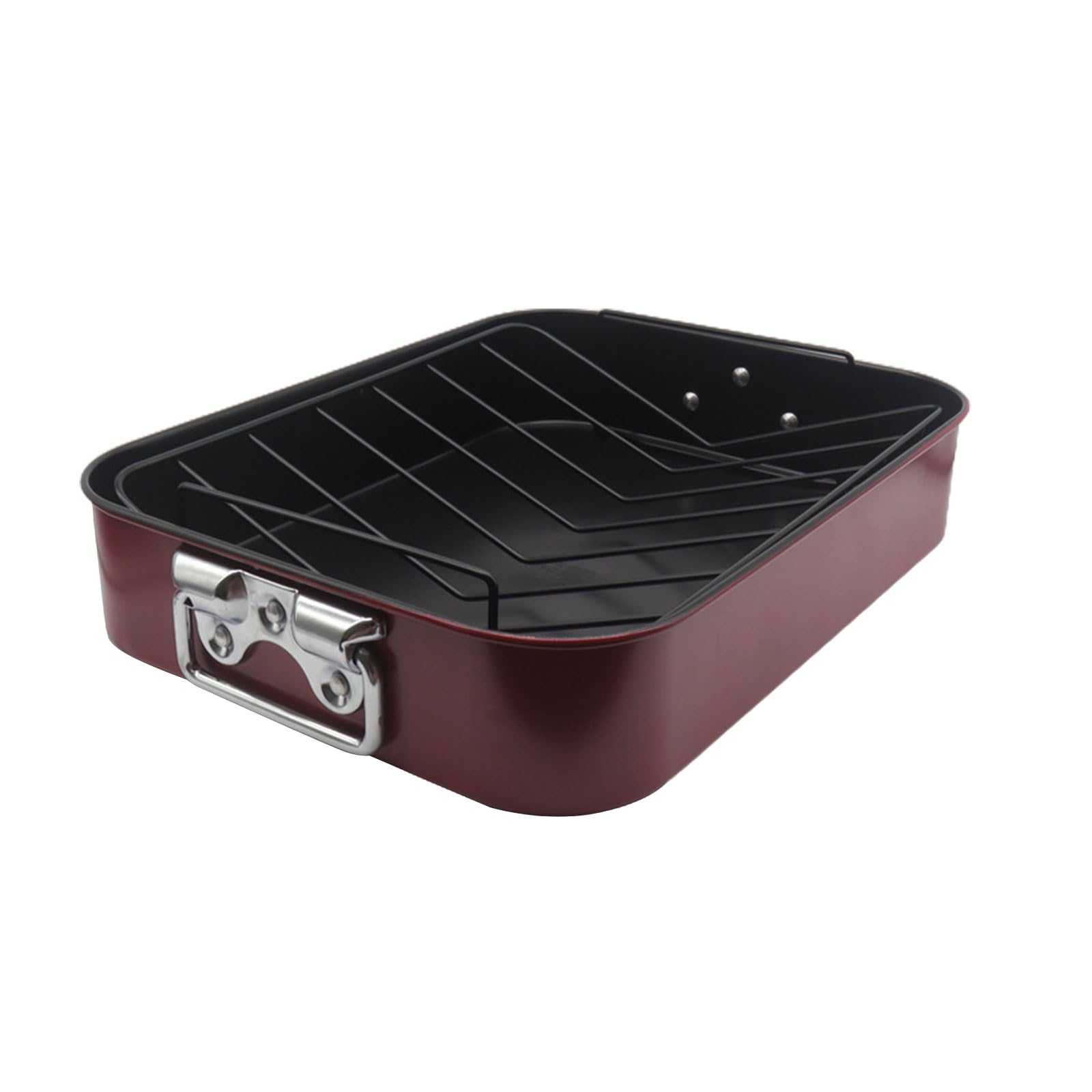 Lerpwige Stainless Steel Turkey Roaster with Rack Rust Resistant Grilling Pan Perfect for Roasting Chicken and Vegetables Turkeys Roasting Pan