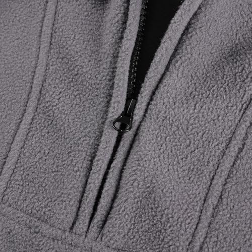 Mens Half Zip Hooded Sweatshirts Military Tactical Work Fuzzy Fleece Hoodies Warm Pullover Sweatshirts Fall Winter3