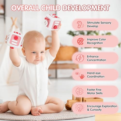 Image of Toys for 1 Year Old Boy Girl, Montessori Busy Board Busy Cube, Travel Toys for Toddlers 1-3, 1 Year Old Girl Boy Gifts, Easter Basket Stuffers for Toddler