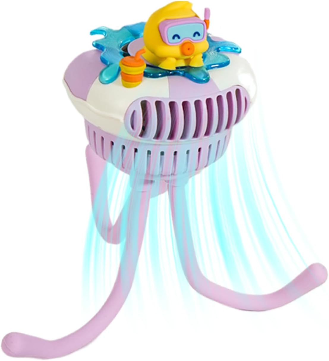 Générique Ventilateur de poussette, petit ventilateur avec 3 réglages de vitesse, 3,82 x 3,74 x 9,84 pouces, équipement de voyage silencieux et réutilisable pour bébé pour le camping en plein air, chambre à coucher, berceau, siège d&rsquo;auto