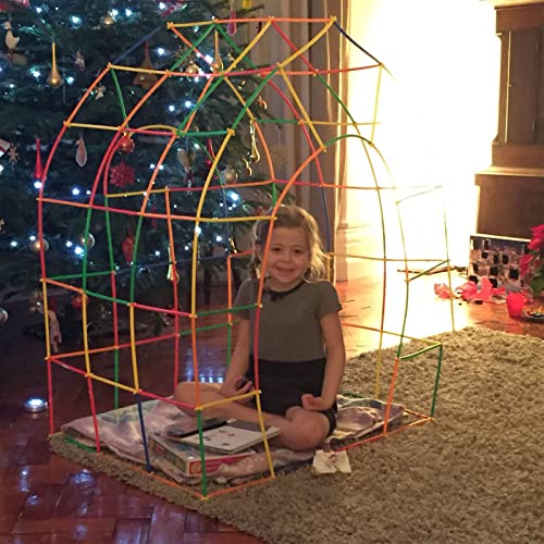 MiKoom 400 PCS Straws Connectors, STEM Toys Straw Constructor Building Toys for Kids, Educational Learning Straws Toys Birthday Christmas Gift for Age 3 4 5 Boys Girls - Image 3