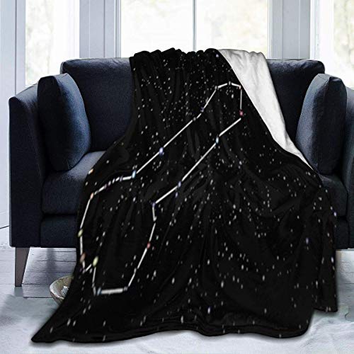 Franala Penis Constellation Ultra Soft Flannel Fleece All Season Light Weight Living RoomBedroom Warm Blanket, 60x80Â inch
