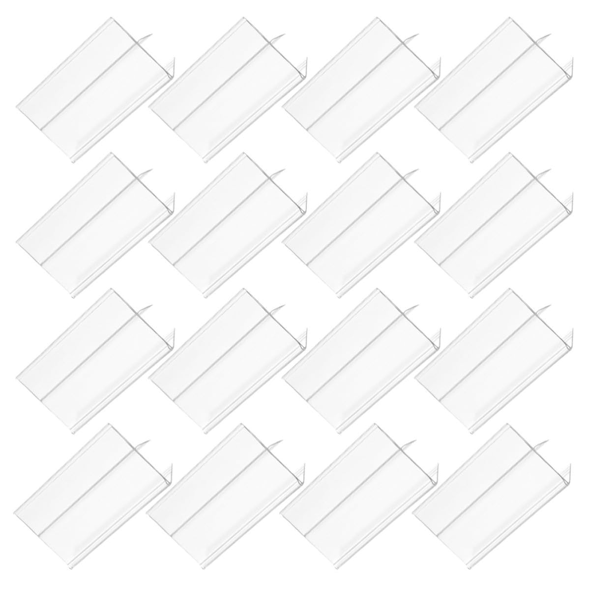 PRETYZOOM 100 Pezzi Porta Etichette Trasparente in Pvc per Supermercati e Centri Commerciali, Clip per Cartellini 80x45mm, Supporto Prezzi per Scaffali Etichette Versatili e Precisione
