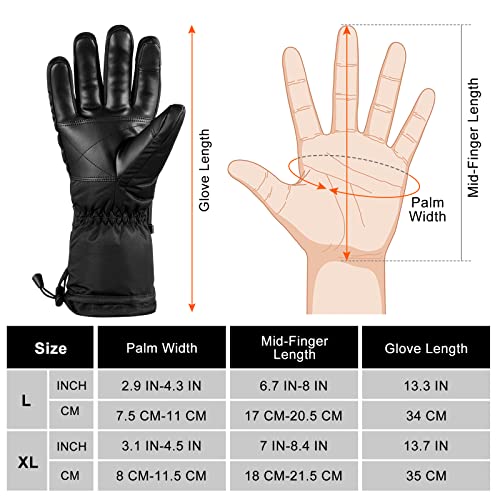 Rechargeable Electric Heated Warmed Gloves: 5000mAh Men Women Battery Powered Heating Gloves with Touchscreen Waterproof… - Image 6