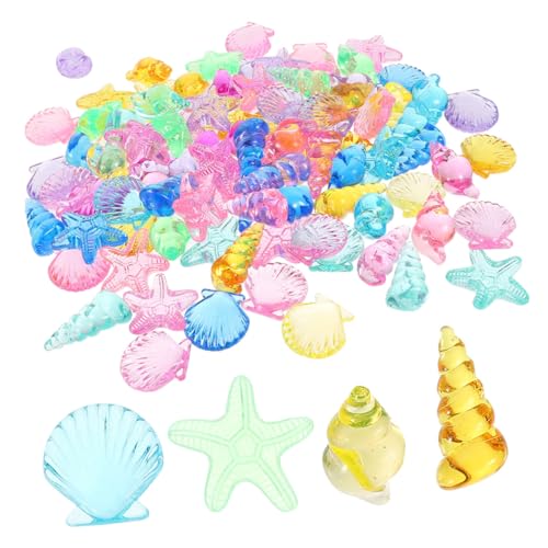TIDTALEO アクリル製カラフル海洋生物模型 貝殻モデル 水槽アクセサリー 用プールダイビングおもちゃ 誕生日パーティーデコレーション用