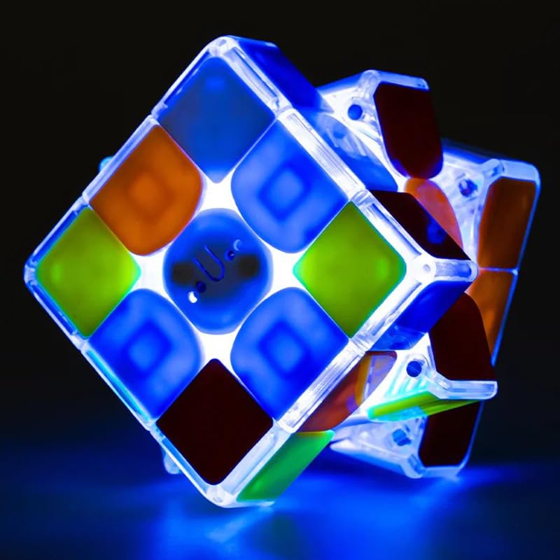 Image of HAWKISTER Sengso Lustrous Light-Up 3x3 Speed Cube (Magnetic), 6+ Years