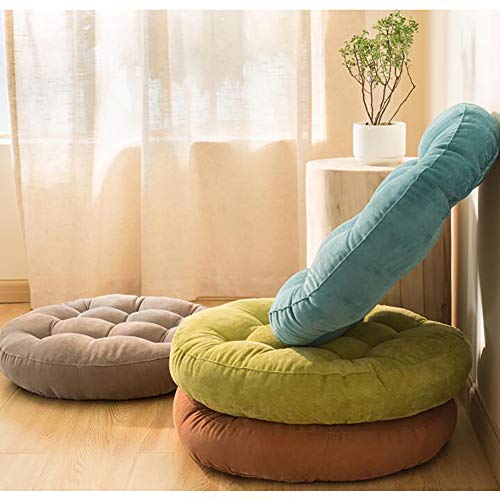 Coussin de méditation en velours côtelé gris de qualité supérieure - 6