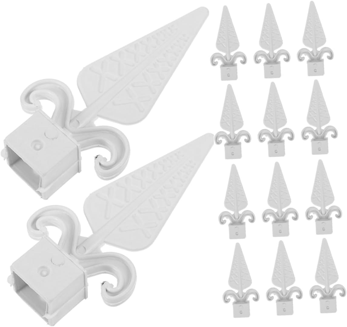 20Pcs PVC Fence Finials, Pointed Spear Caps for Gate and Yard Decor