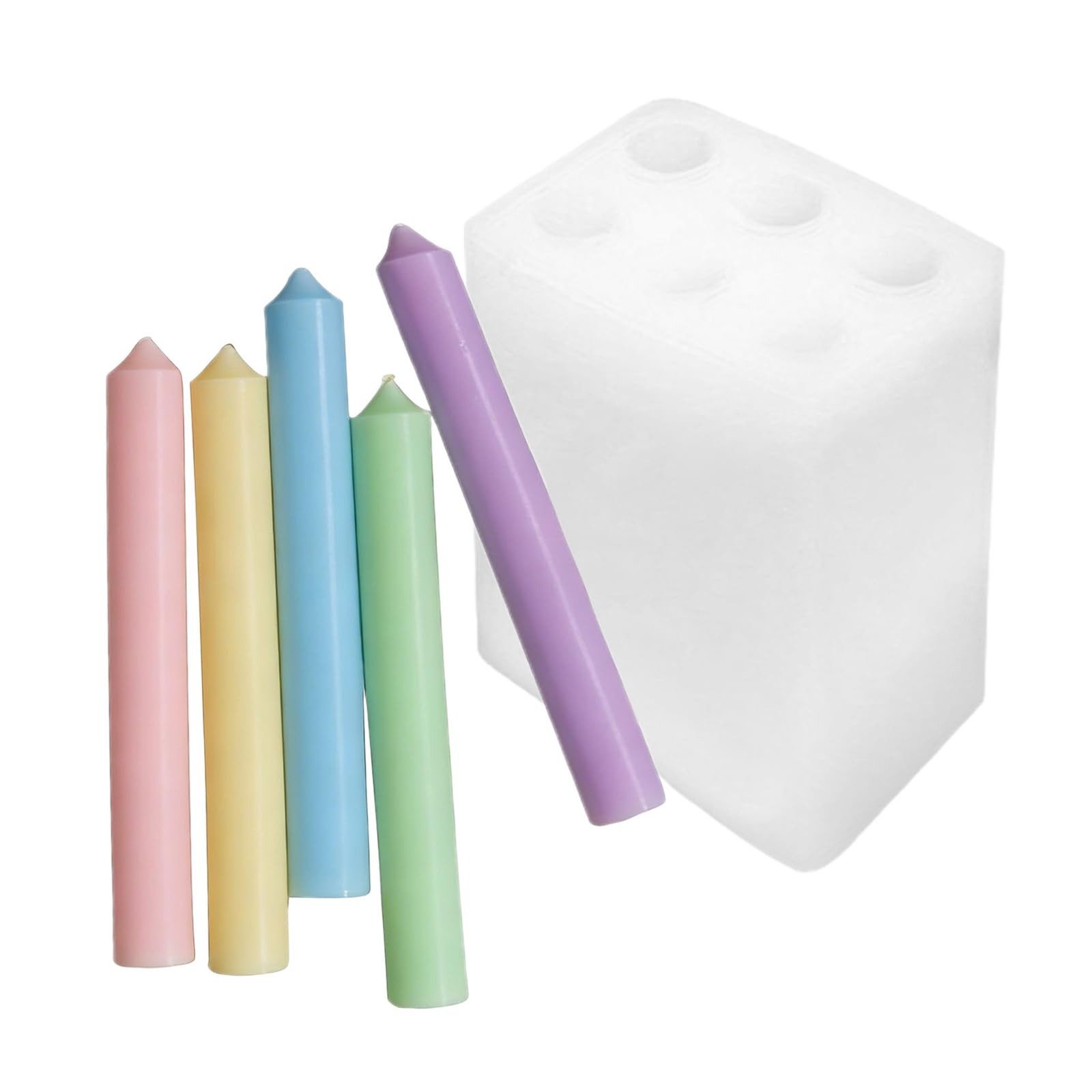 Molde de vela de silicona para largo con materiales de calidad alimentaria y diseños de fácil liberación Molde de silicona de calidad alimentaria