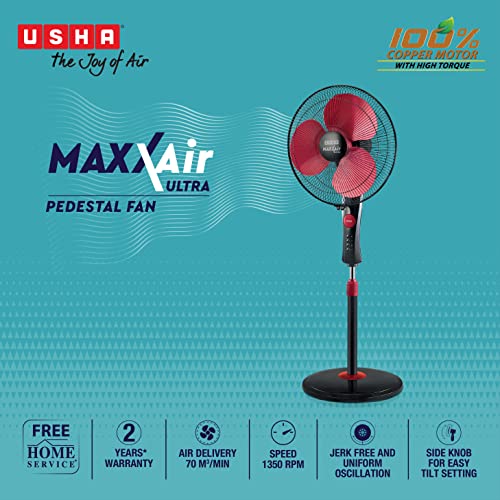 USHA Maxx Air Pedestal Fan - Image 4