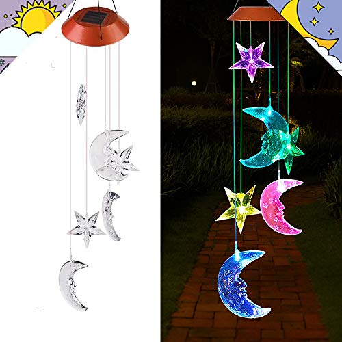 Amazing Wind Chime,Color Changing Solar Mobile Wind Chimes Lights Hanging Wind Bell Light