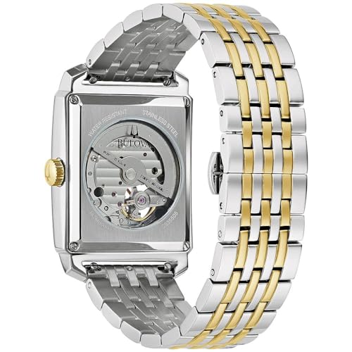 Bulova Sutton Automatic Men's Watch 98A308 - Silver Dial & Two-Tone Design