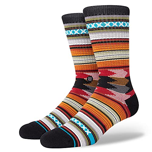 Stance Men's Baron Crew Socks (Large, Black)
