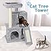 Nova Microdermabrasion Cat Tree for Indoor Cats Cat Tower Cat Scratching Post 34 in Cat Condo Ultra Soft Plush Covering Cat Furniture for Kittens Pet Play House