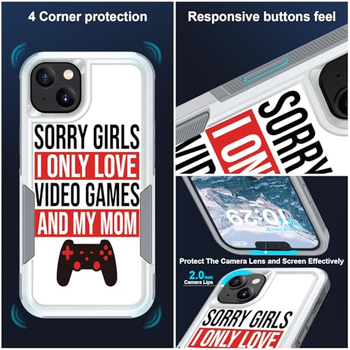 Candykisscase Case for iPhone 14, Unique Gamer Pattern Shock-Absorption Hard PC and Inner Silicone Hybrid Dual Layer Armor Defender Case for Apple iPhone 14 (Video Game Words) - image 4