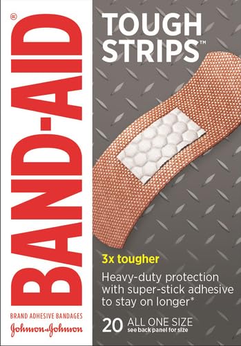 Image of Band-Aid Brand Tough Strips Adhesive Bandage for Minor Cuts & Scrapes, All One Size, 20 ct (Pack of 2)