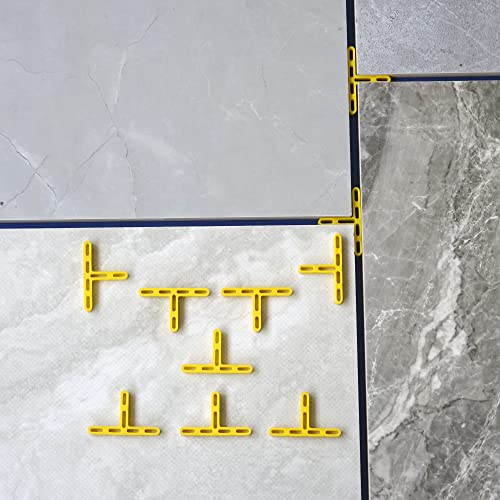 Gelb 5,0 mm Fugenlinie Abstandshalter Badezimmer Abstandshalter Fliesenwerkzeug Clips Dünner Abstandshalter aus rotem Ziegelstein Wanddekoration Abstandshalter Fensterabstandshalter (Gelb Farbe)