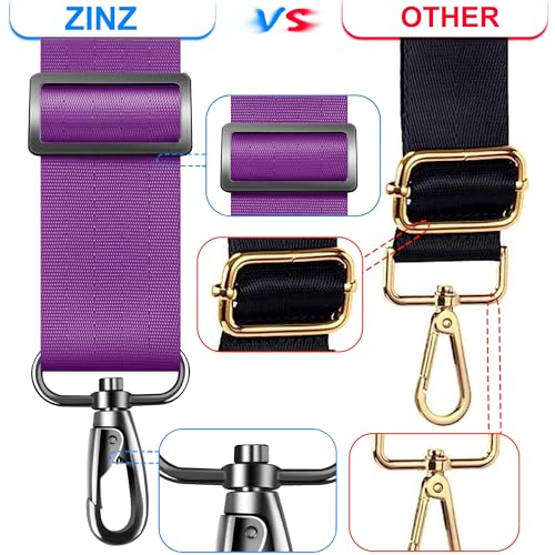 Image of ZINZ 60 Inch Shoulder Strap with Removable Ultra-Thick Pad, Adjustable Buckles Shoulder Crossbody Strap for Luggage Bag