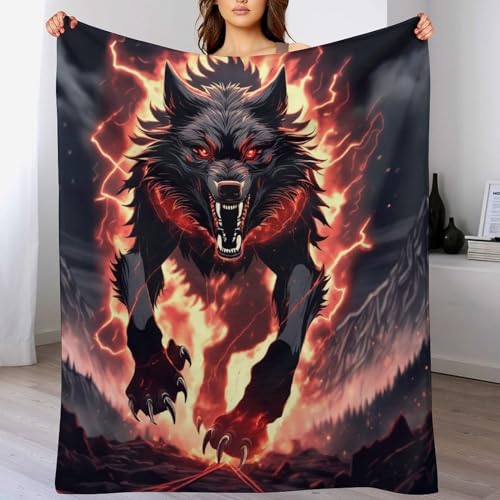 Manta de forro polar de lobo 100x130 cm para cama infantil 2