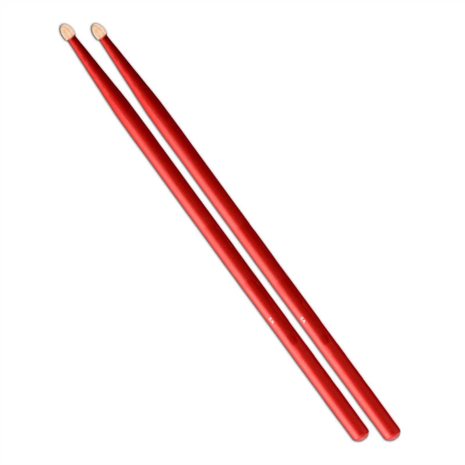 Baquetas para Principiantes 1 Par De Baquetas De Madera Maciza Profesionales De Nogal 5A (Color : Red)