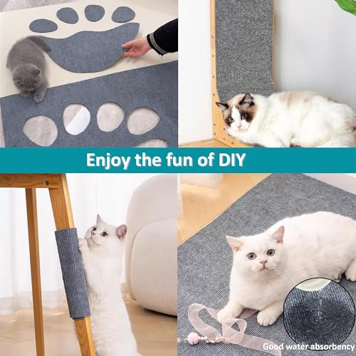 Protector adhesivo para muebles con rascador para gatos miniatura 6